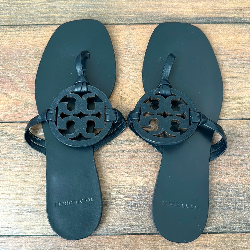 Tory Burch miller square toe sandal in navy